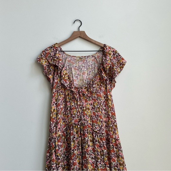 Old Navy Women's Waist-Defined Flutter-Sleeve Floral Mini Dress Cottagecore Y2K - Picture 5 of 15